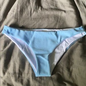 Light blue cheeky bikini bottoms